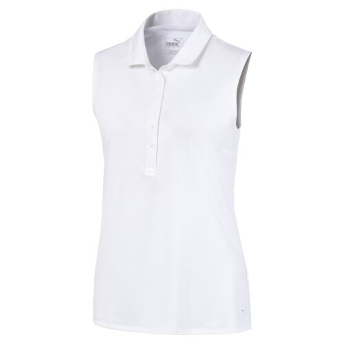 Puma Rotation Sleeveless - White - Polo Dame i gruppen Golfhandelen / Klær og sko / Golfklær dame / Pique/Topp hos Golfhandelen Ltd (Rotation sleeveless white)